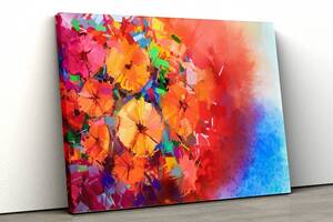 Картина на полотні KIL Art Абстрактні квіти 122x81 см (214)