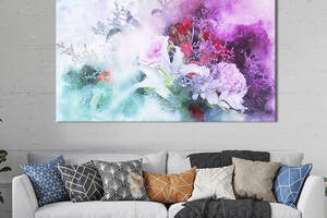 Картина на холсте KIL Art Абстрактный букет цветов 75x50 см (854-1)