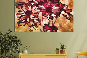Картина на холсте KIL Art Акриловые цветы на холсте 122x81 см (768-1)