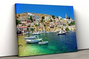 Картина на холсте KIL Art Акватория у берегов Греции 81x54 см (270)