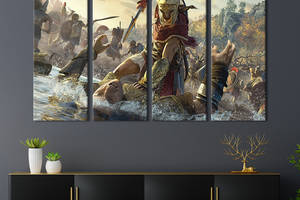 Картина на холсте KIL Art Алексиос - персонаж Assassin's Creed: Odyssey 209x133 см (1496-41)