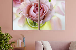 Картина на холсте KIL Art Ароматная розовая роза 111x81 см (979-2)