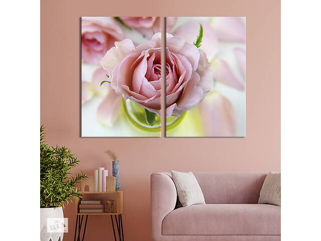 Картина на холсте KIL Art Ароматная розовая роза 165x122 см (979-2)