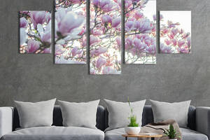 Картина на холсте KIL Art Ароматные цветы магнолии 162x80 см (967-52)