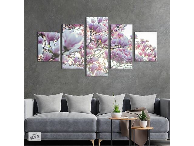 Картина на холсте KIL Art Ароматные цветы магнолии 162x80 см (967-52)