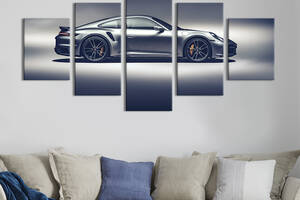 Картина на холсте KIL Art Авто Porsche 911 Turbo S вид сбоку 187x94 см (1385-52)