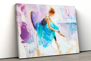 Картина на холсте KIL Art Балерина акварель 122x81 см (217)