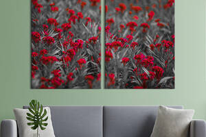 Картина на холсте KIL Art Бархатные красные цветы 165x122 см (922-2)