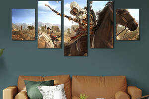 Картина на холсте KIL Art Байека из Сивы, Assassin’s Creed Origins 162x80 см (1457-52)
