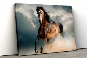 Картина на полотні KIL Art Кінь, що біжить, 81x54 см (100)