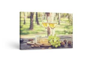 Картина на холсте KIL Art Белое вино 122x81 см (151)
