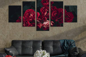 Картина на холсте KIL Art Благоухающие красные розы 112x54 см (924-52)