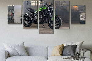Картина на холсте KIL Art Брендовый мотоцикл Benelli 752S 162x80 см (1245-52)