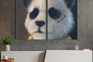 Картина на холсте KIL Art Brutal panda 111x81 см (1483-2)