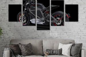 Картина на холсте KIL Art Брутальный мотоцикл Harley-Davidson 112x54 см (1328-52)
