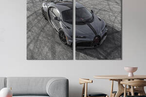 Картина на холсте KIL Art Bugatti Chiron Pur Sport вид сверху 71x51 см (1297-2)