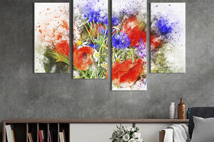 Картина на холсте KIL Art Букет ароматных диких цветов 129x90 см (818-42)