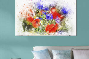 Картина на холсте KIL Art Букет диких цветов 122x81 см (818-1)