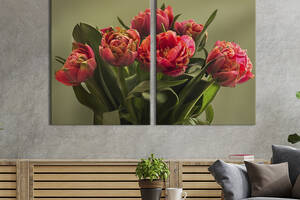 Картина на холсте KIL Art Букет красных тюльпанов 111x81 см (1007-2)