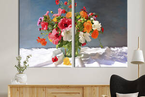Картина на холсте KIL Art Букет летних цветов 111x81 см (872-2)