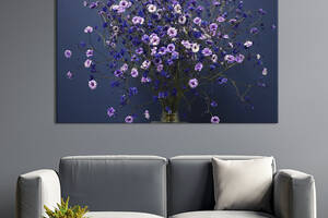 Картина на холсте KIL Art Букет синих полевых цветов 122x81 см (869-1)