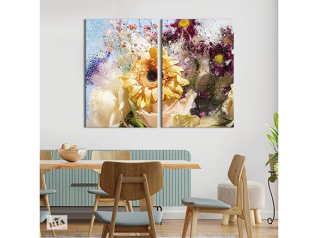 Картина на холсте KIL Art Букет из садовых цветов 165x122 см (939-2)