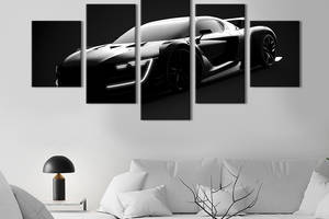Картина на холсте KIL Art Чёрный автомобиль 187x94 см (1293-52)