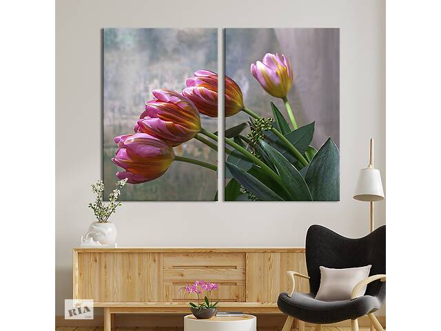 Картина на холсте KIL Art Чудесный букет тюльпанов 71x51 см (1004-2)