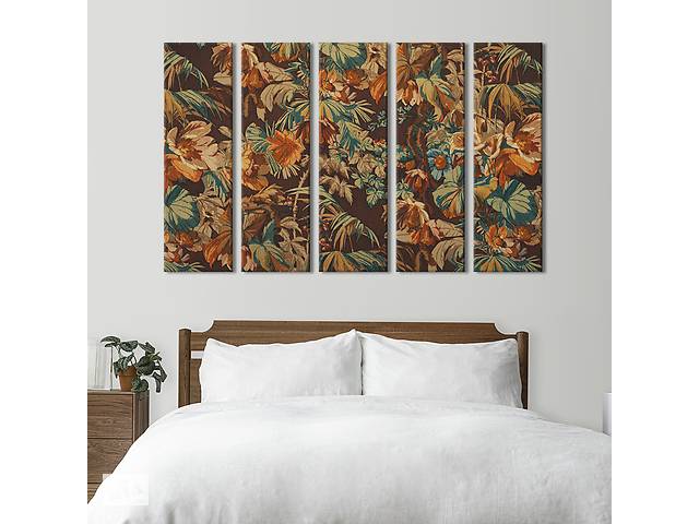 Картина на холсте KIL Art Чудная цветочная палитра 132x80 см (805-51)