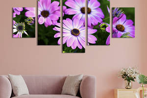 Картина на холсте KIL Art Чудные лиловые цветы 187x94 см (947-52)