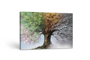 Картина на полотні KIL Art Дерево чотири сезони 81x54 см (60)