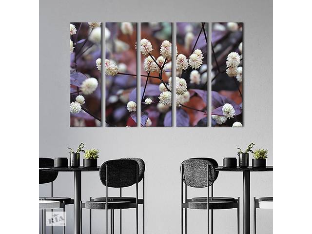 Картина на холсте KIL Art Дерево с белыми пушистыми цветами 87x50 см (870-51)