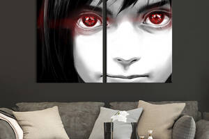 Картина на холсте KIL Art Девушка с красными глазами 165x122 см (1502-2)