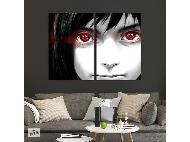 Картина на холсте KIL Art Девушка с красными глазами 165x122 см (1502-2)
