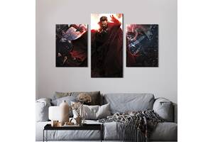 Картина на холсте KIL Art для интерьера в гостиную Benedict Cumberbatch - Doctor Strange 141x90 см (706-32)