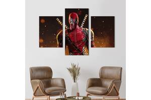 Картина на холсте KIL Art для интерьера в гостиную Deadpool 66x40 см (700-32)