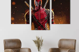 Картина на холсте KIL Art для интерьера в гостиную Deadpool 66x40 см (700-32)