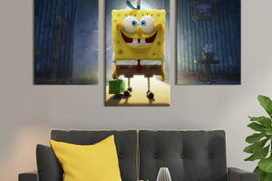 Картина на холсте KIL Art для интерьера в гостиную Губка Боб 96x60 см (745-32)