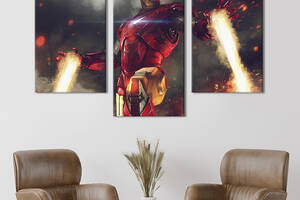 Картина на холсте KIL Art для интерьера в гостиную Iron Man 96x60 см (716-32)