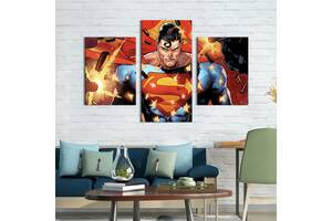 Картина на холсте KIL Art для интерьера в гостиную Кларк Кент, Супермен 96x60 см (750-32)
