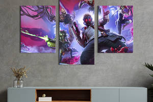 Картина на холсте KIL Art для интерьера в гостиную Команда супергероев Стражи Галактики 96x60 см (726-32)