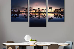 Картина на холсте KIL Art для интерьера в гостиную Красивые пальмы 96x60 см (452-32)