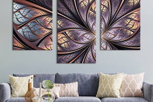 Картина на холсте KIL Art для интерьера в гостиную Необычная металлическая бабочка 96x60 см (14-32)