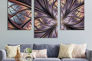 Картина на холсте KIL Art для интерьера в гостиную Необычная металлическая бабочка 141x90 см (14-32)