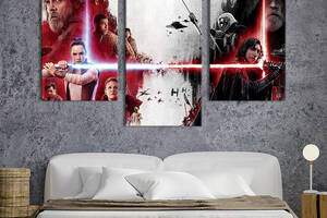 Картина на холсте KIL Art для интерьера в гостиную Новая глава Звёздных войн 96x60 см (749-32)