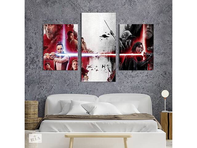 Картина на холсте KIL Art для интерьера в гостиную Новая глава Звёздных войн 141x90 см (749-32)