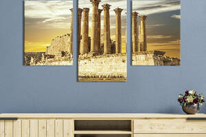 Картина на холсте KIL Art для интерьера в гостиную Руины храма Артемиды Эфесской 96x60 см (378-32)