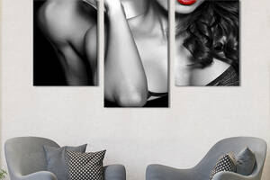 Картина на холсте KIL Art для интерьера в гостиную Сексуальная пара 141x90 см (514-32)