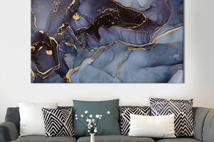 Картина на холсте KIL Art для интерьера в гостиную спальню Мраморная абстракция 80x54 см (1-1)