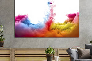 Картина на холсте KIL Art для интерьера в гостиную спальню Цветной дым 80x54 см (12-1)